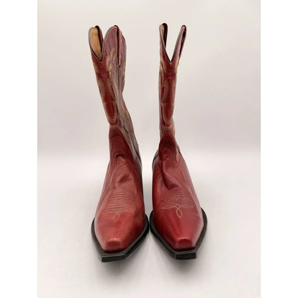 Shyanne Women's Lucille Red Leather Western Boot Snip Toe Size 10M - Picture 2 of 7